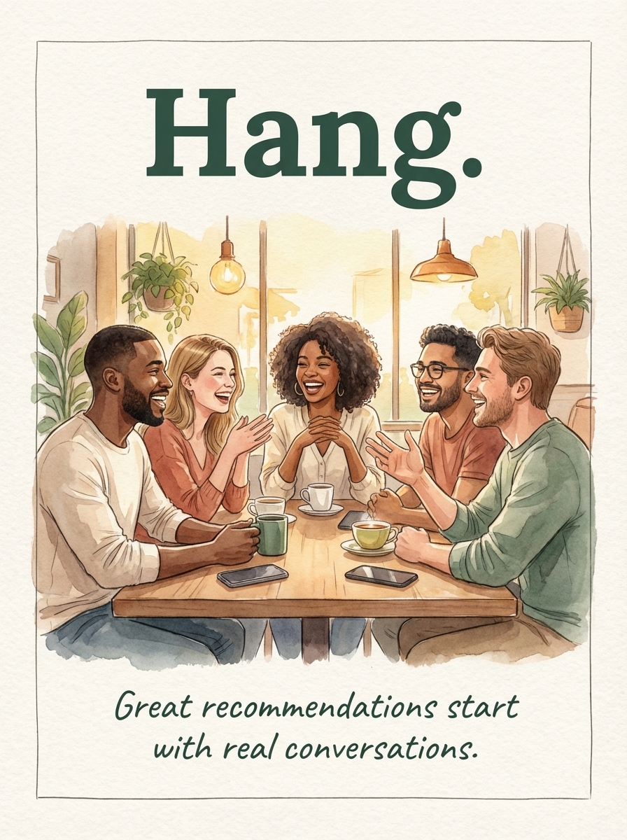 Hang - Friends having a conversation