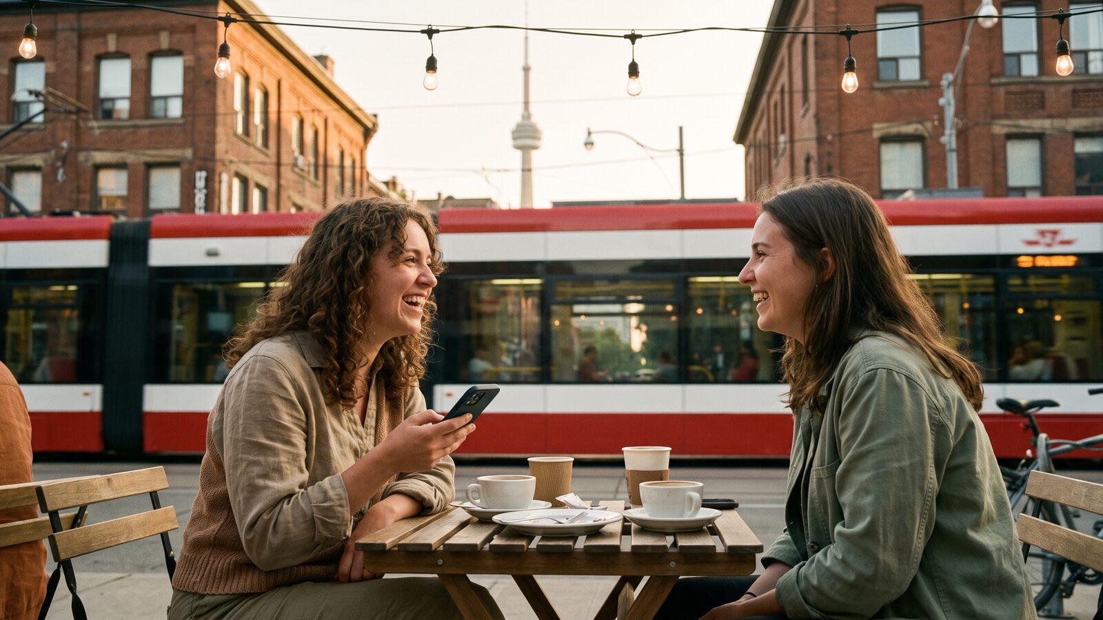 Friends in Toronto sharing local recommendations on Vouch